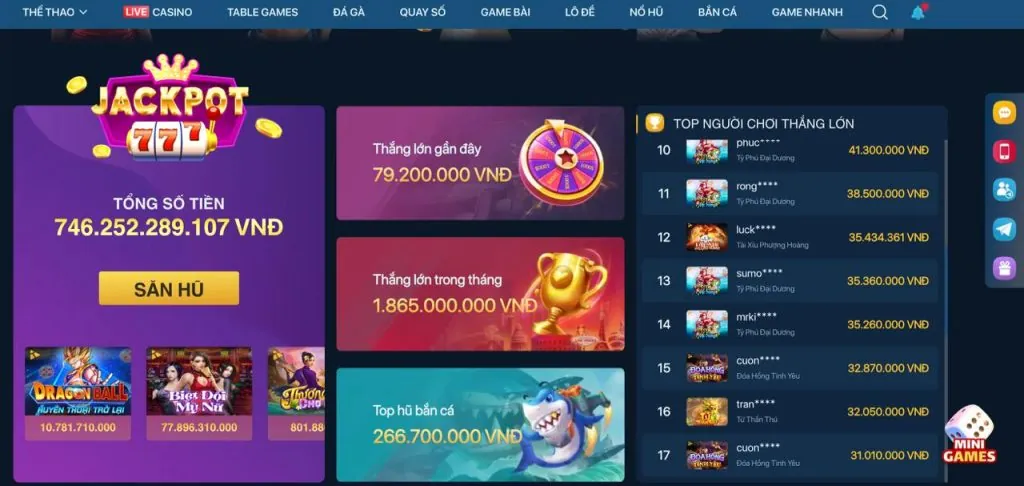 Ưu đãi trò chơi 23win1 Casino